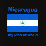 Nicaragua Flag Map Text Ladies Baby Doll