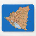 Nicaragua Map Mousepad by FlagAndMap Nicaragua Map Mousepad