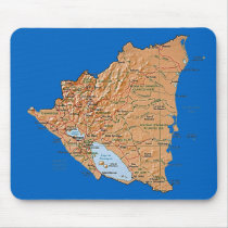Nicaragua Map Mousepad by FlagAndMap Nicaragua Map Mousepad