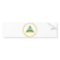 Nicaragua Official Coat Of Arms Heraldry Symbol bumper stickers
