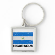 Nicaragua Vintage Flag Keychains