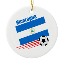 Nicaraguan Soccer Team Christmas Tree Ornament