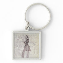 Niccolo Paganini , violinist Keychains