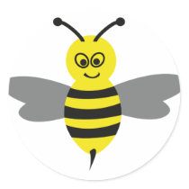 nice bee icon stickers