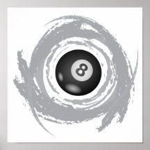 Nice Billiard Circular Grunge Print