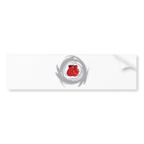 Nice Box Circular Grunge Bumper Sticker