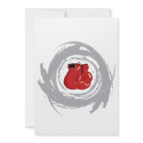 Nice Box Circular Grunge Custom Invitation