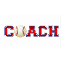 Nice Coach Baseball Insignia Business Card
