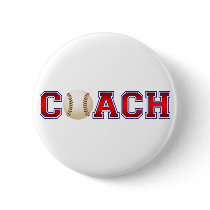 Nice Coach Baseball Insignia Button