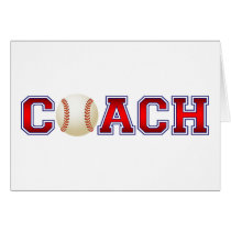 Nice Coach Baseball Insignia Greeting Cards