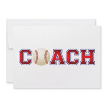 Nice Coach Baseball Insignia Custom Invite