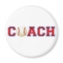 Nice Coach Baseball Insignia Magnets