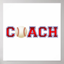 Nice Coach Baseball Insignia Posters