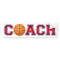 Nice Coach Basketball Insignia bumper stickers