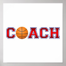 Nice Coach Basketball Insignia Print