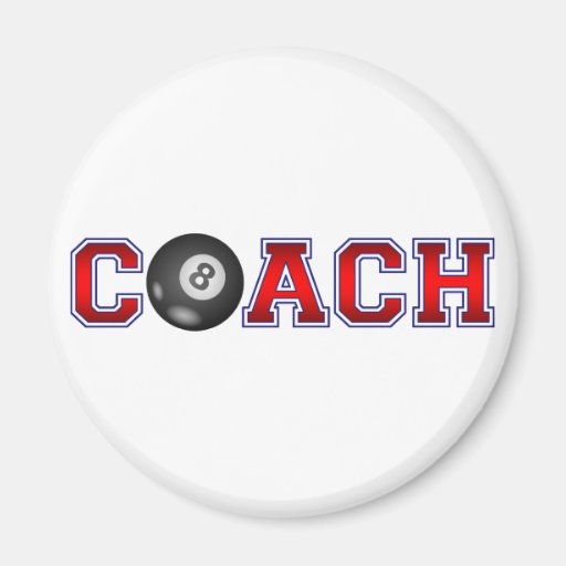 Nice Coach Billiard Insignia Refrigerator Magnets