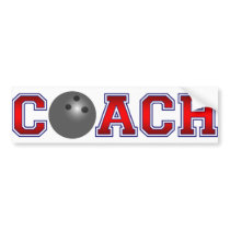 Nice Coach Bowling Insignia Bumper Stickers