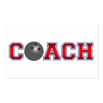 Nice Coach Bowling Insignia Business Card Template