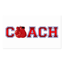 Nice Coach Boxing Insignia Business Card Templates