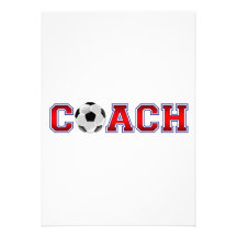 Nice Coach Soccer Insignia Personalized Invitation