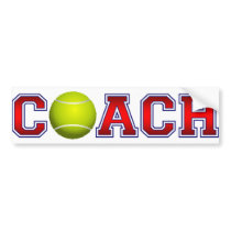 Nice Coach Tennis Insignia Bumper Stickers