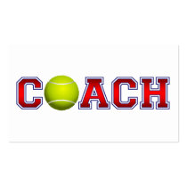 Nice Coach Tennis Insignia Business Card Templates