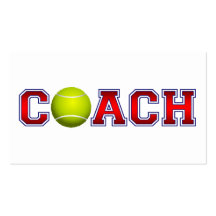 Nice Coach Tennis Insignia Business Card Templates
