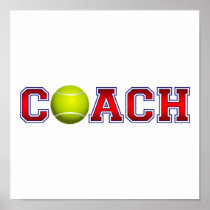Nice Coach Tennis Insignia Print