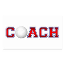 Nice Coach Volleyball Insignia 1 Business Card