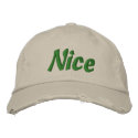 Nice Distressed Baseball Cap - Customized embroidered hats by audrart Nice Distressed Baseball Cap - Customized embroidered hats