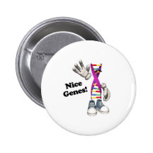 Nice Genes Funny DNA Pinback Buttons