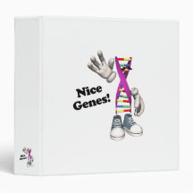 Nice Genes Funny DNA Strip Character 3 Ring Binders