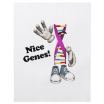 Nice Genes Funny DNA Strip Character Flyer Design