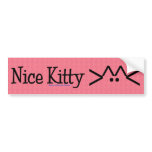 Nice Kitty Coral Bumper Sticker