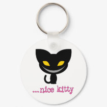 Nice Kitty - key chain keychains by whitefantom Nice Kitty - key chain keychains