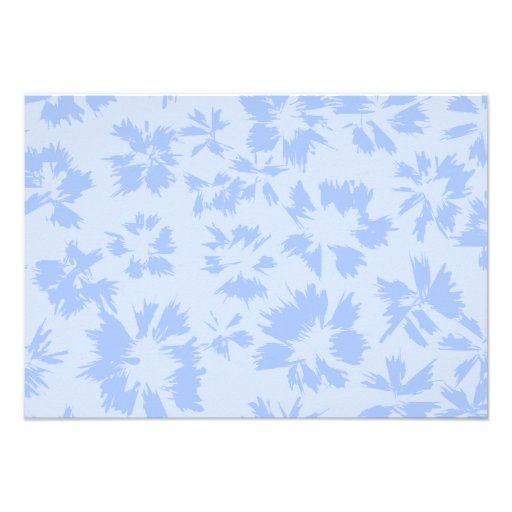 Nice light blue floral pattern. custom invitations