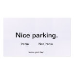 Nice parking business card