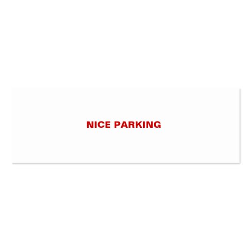 NICE PARKING BUSINESS CARD TEMPLATES (front side)