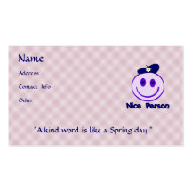 Nice Person Smiley Business Card