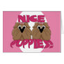 nice puppies - boob job congratulations card