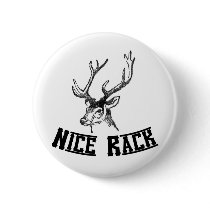 Nice Rack Deer Antlers Buttons