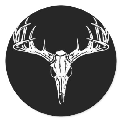 Nice Rack-Trophy Buck-Deer Rack Round Sticker by OutDoorWorld