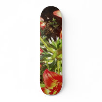Nice Red Flower Close Up Macro Image skateboards by lifesphere Nice Red Flower Close Up Macro Image skateboards
