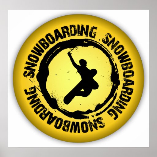 Nice Snowboarding Seal Poster