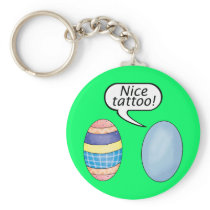 Nice Tattoo Easter Eggs Keychain