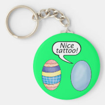 Nice Tattoo Easter Eggs Keychain