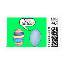 Nice Tattoo Easter Eggs Stamp