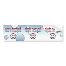 Nice to Meet You! America Flag Colors Pop Art Bumper Sticker