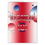 Nice to Meet You! Britain Flag Colors Pop Art Greeting Card