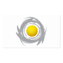 Nice Volleyball Circular Grunge 2 Business Cards